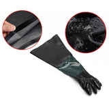 2 Piece Left Hand Gloves + 2 x Glove Holder & Clamp for Sand Blast Cabinet