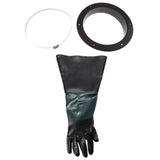 2 Piece Left Hand Gloves + 2 x Glove Holder & Clamp for Sand Blast Cabinet