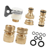 Maxbell Brass Quick Garden Water Tap Connector 3/4 Inch Universal Pipe Fitting Adapter and Male Thread Hose Nozzle Quick Connect Adapter Kit - Aladdin Shoppers
