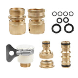 Maxbell Brass Quick Garden Water Tap Connector 3/4 Inch Universal Pipe Fitting Adapter and Male Thread Hose Nozzle Quick Connect Adapter Kit - Aladdin Shoppers