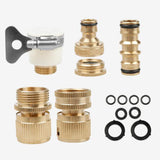 Maxbell Brass Quick Garden Water Tap Connector 3/4 Inch Universal Pipe Fitting Adapter and Male Thread Hose Nozzle Quick Connect Adapter Kit - Aladdin Shoppers