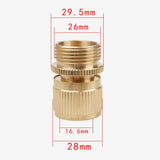 Maxbell Brass Quick Garden Water Tap Connector 3/4 Inch Universal Pipe Fitting Adapter and Male Thread Hose Nozzle Quick Connect Adapter Kit - Aladdin Shoppers