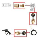 Maxbell Maxbell 8pcs Pressure Washer Adapter Set, Quick Connect Kit, M22 to 3/8'' Quick Connect, 3/4" to Quick Release