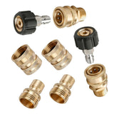 Maxbell Maxbell 8pcs Pressure Washer Adapter Set, Quick Connect Kit, M22 to 3/8'' Quick Connect, 3/4" to Quick Release
