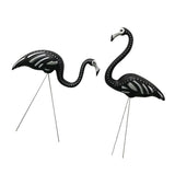 Maxbell Pack of 2, 30" Large Black Skull Flamingo Yard Ornament/ Flamingo Lawn Ornaments/ink Flamingo Garden Yard Stakes - Aladdin Shoppers