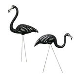 Maxbell Pack of 2, 30" Large Black Skull Flamingo Yard Ornament/ Flamingo Lawn Ornaments/ink Flamingo Garden Yard Stakes - Aladdin Shoppers