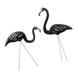 Maxbell Pack of 2, 30" Large Black Skull Flamingo Yard Ornament/ Flamingo Lawn Ornaments/ink Flamingo Garden Yard Stakes - Aladdin Shoppers