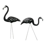 Maxbell Pack of 2, 30" Large Black Skull Flamingo Yard Ornament/ Flamingo Lawn Ornaments/ink Flamingo Garden Yard Stakes - Aladdin Shoppers