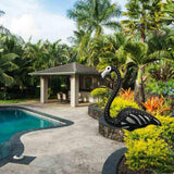 Maxbell Pack of 2, 30" Large Black Skull Flamingo Yard Ornament/ Flamingo Lawn Ornaments/ink Flamingo Garden Yard Stakes - Aladdin Shoppers