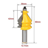 Maxbell 1-3/4'' Cutting Dia 1/2" Shank Carbide Corner Round Over Beading Router Bit - Aladdin Shoppers
