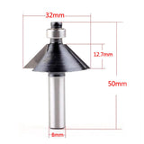 Maxbell Carbide 8mm Shank 45 Degree Chamfer Router Bits Wood Milling Cutter Durable Power Tools - Aladdin Shoppers