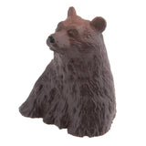 5Pcs Resin Cute Bathing Animals Statues Fairy Garden Ornaments Black Bear