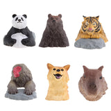 5Pcs Resin Cute Bathing Animals Statues Fairy Garden Ornaments Black Bear