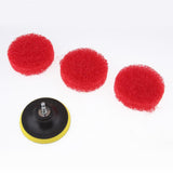 Maxbell Power Brush Drill Attachment - Cleaning Brush for Drill - Polyester fiber Made w/ 6 Red Scouring pads for Cleaning - Aladdin Shoppers