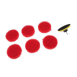 Maxbell Power Brush Drill Attachment - Cleaning Brush for Drill - Polyester fiber Made w/ 6 Red Scouring pads for Cleaning - Aladdin Shoppers
