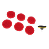 Maxbell Power Brush Drill Attachment - Cleaning Brush for Drill - Polyester fiber Made w/ 6 Red Scouring pads for Cleaning - Aladdin Shoppers