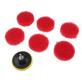 Maxbell Power Brush Drill Attachment - Cleaning Brush for Drill - Polyester fiber Made w/ 6 Red Scouring pads for Cleaning - Aladdin Shoppers