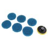 Maxbell Power Brush Drill Attachment - Cleaning Brush for Drill - Polyester fiber Made w/ 6 Blue Scouring pads for Cleaning - Aladdin Shoppers