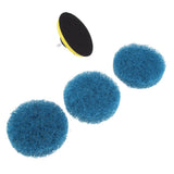 Maxbell Power Brush Drill Attachment - Cleaning Brush for Drill - Polyester fiber Made w/ 3 Blue Scouring pads for Cleaning - Aladdin Shoppers