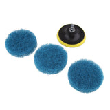 Maxbell Power Brush Drill Attachment - Cleaning Brush for Drill - Polyester fiber Made w/ 3 Blue Scouring pads for Cleaning - Aladdin Shoppers