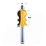 Maxbell Carbide 8mm Shank Molding Router Bits Wood Milling Cutter Durable Power Tools 1-3/8 Inch Cutting Length - Aladdin Shoppers