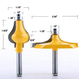 Maxbell 2PCS Carbide 8mm Shank Handrail Router Bits Wood Milling Cutter Durable Power Tools - Aladdin Shoppers