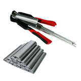 Hog Ring Pliers Manual C Typel Plier Tool with 2500pcs C Type Clips Hog Ring