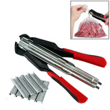 Hog Ring Pliers Manual C Typel Plier Tool with 2500pcs C Type Clips Hog Ring