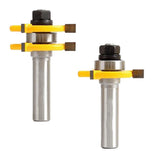 Maxbell 1/2 inch Shank Tongue and Groove Joint Assembly Router Bit Set 3/4 inch Stock Wood Cutting Tool - Aladdin Shoppers