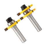 Maxbell 1/2 inch Shank Tongue and Groove Joint Assembly Router Bit Set 3/4 inch Stock Wood Cutting Tool - Aladdin Shoppers