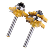 Maxbell 1/4 inch Shank Matched Tongue & Groove Router Bit 3/4 inch Stock 3 Teeth T-shape Wood - Aladdin Shoppers