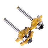 Maxbell 1/4 inch Shank Matched Tongue & Groove Router Bit 3/4 inch Stock 3 Teeth T-shape Wood - Aladdin Shoppers