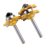 Maxbell 1/4 inch Shank Matched Tongue & Groove Router Bit 3/4 inch Stock 3 Teeth T-shape Wood - Aladdin Shoppers
