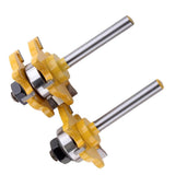 Maxbell 1/4 inch Shank Matched Tongue & Groove Router Bit 3/4 inch Stock 3 Teeth T-shape Wood - Aladdin Shoppers