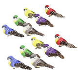 Maxbell 12pcs Simulated Animal Figurine Feather Bird Artificial Simulated Bird Model Home Decoration Birds Landscape Statues Patio Garden Ornament Gift - Aladdin Shoppers
