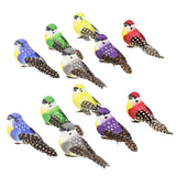 Maxbell 12pcs Simulated Animal Figurine Feather Bird Artificial Simulated Bird Model Home Decoration Birds Landscape Statues Patio Garden Ornament Gift - Aladdin Shoppers