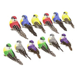 Maxbell 12pcs Simulated Animal Figurine Feather Bird Artificial Simulated Bird Model Home Decoration Birds Landscape Statues Patio Garden Ornament Gift - Aladdin Shoppers