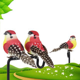 Maxbell 12pcs Simulated Animal Figurine Feather Bird Artificial Simulated Bird Model Home Decoration Birds Landscape Statues Patio Garden Ornament Gift - Aladdin Shoppers