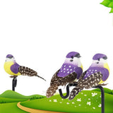 Maxbell 12pcs Simulated Animal Figurine Feather Bird Artificial Simulated Bird Model Home Decoration Birds Landscape Statues Patio Garden Ornament Gift - Aladdin Shoppers