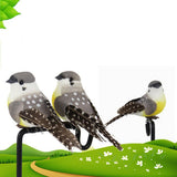 Maxbell 12pcs Simulated Animal Figurine Feather Bird Artificial Simulated Bird Model Home Decoration Birds Landscape Statues Patio Garden Ornament Gift - Aladdin Shoppers