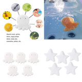Maxbell 15Pcs Oil-Absorbing Sponge Swimming Pool Accessory Octopus Shape Scum Sponge