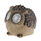 Maxbell 2pcs  Resin Animal Garden Statue Solar Powered  Garden Light Brown Owl