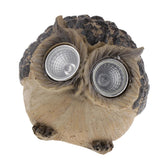 Maxbell 2pcs  Resin Animal Garden Statue Solar Powered  Garden Light Brown Owl