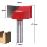 Maxbell 2pcs 8mm Shank Cleaning Bottom Milling Cutter Router Bit Woodworking 32mm
