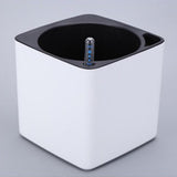 Maxbell 3Sizes Self Watering Planter Pot  for Herbs w/Water Level Indicator White