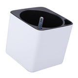 Maxbell 3Sizes Self Watering Planter Pot  for Herbs w/Water Level Indicator White