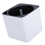 Maxbell 3Sizes Self Watering Planter Pot  for Herbs w/Water Level Indicator White