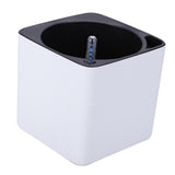 Maxbell 3Sizes Self Watering Planter Pot  for Herbs w/Water Level Indicator White