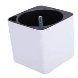Maxbell 3Sizes Self Watering Planter Pot  for Herbs w/Water Level Indicator White