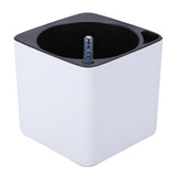 Maxbell 3Sizes Self Watering Planter Pot  for Herbs w/Water Level Indicator White
